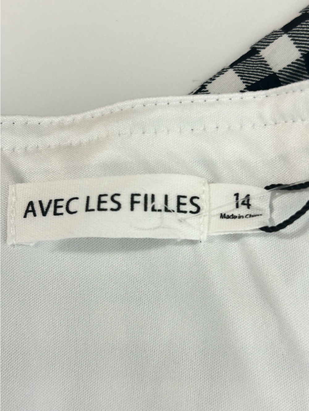 Avec Les Filles Black & White Gingham Sweetheart Lined Midi Zipper Dress Size 14 - Picture 2 of 16